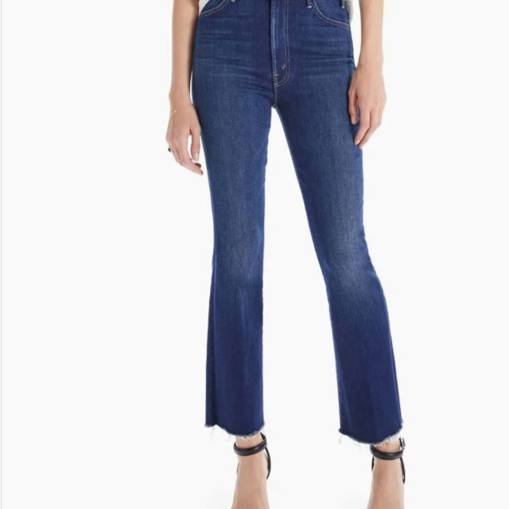 MOTHER High Rise Blue Jeans Sleek Modern Design